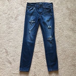 American eagle ripped super super stretch jean